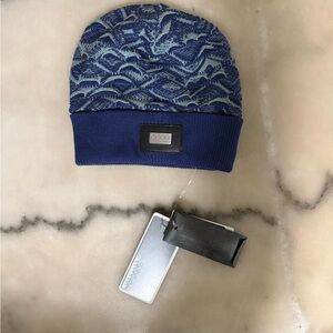 COOGI Blue and Gray Patterned Beanie